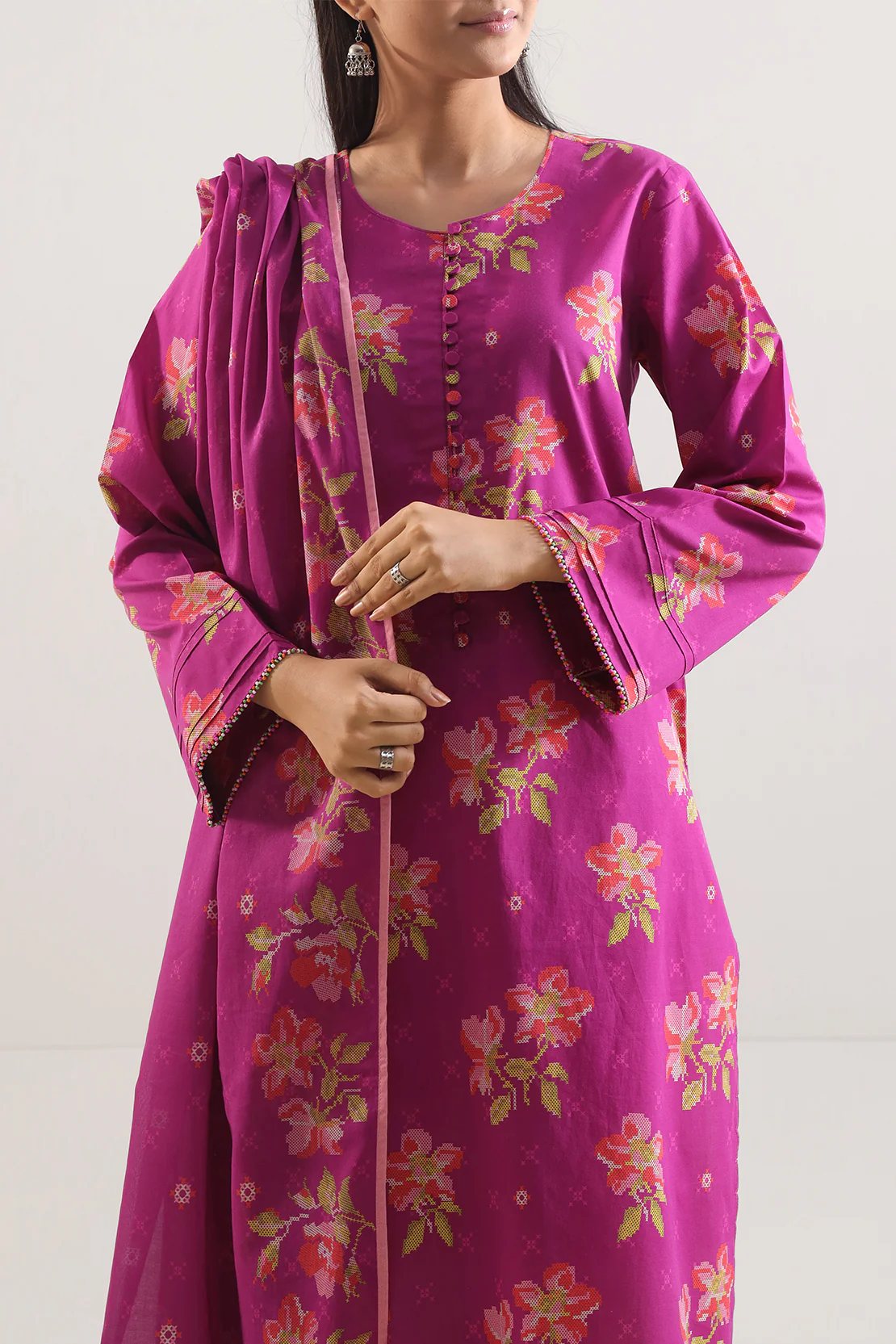 Unstitched Printed Lawn 3 Piece - Image 2
