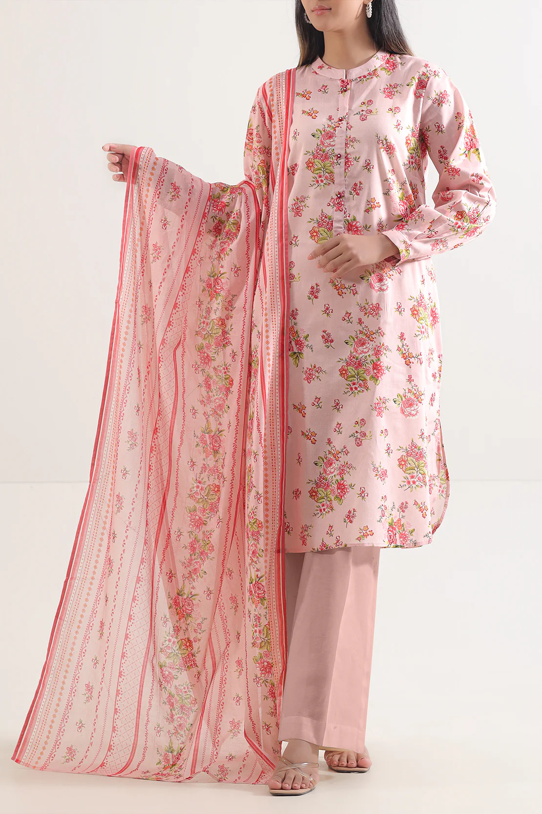 Unstitched Printed Lawn 3 Piece