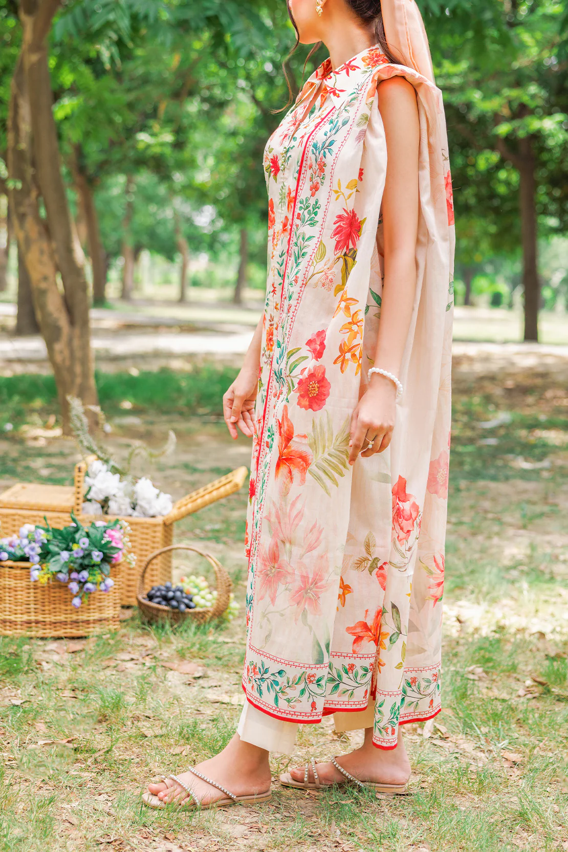 Unstitched Printed Lawn 3 Piece - Image 3