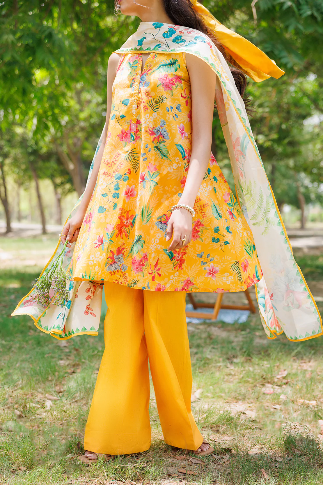 Unstitched Printed Lawn 3 Piece - Image 3