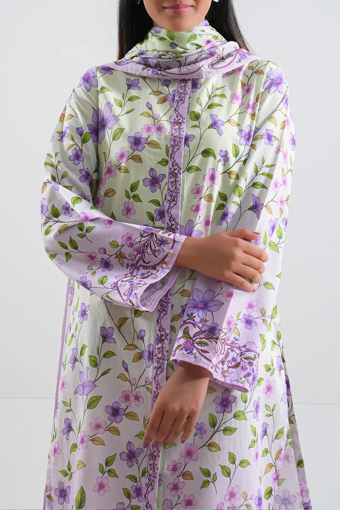 Unstitched Printed Lawn 3 Piece - Image 3