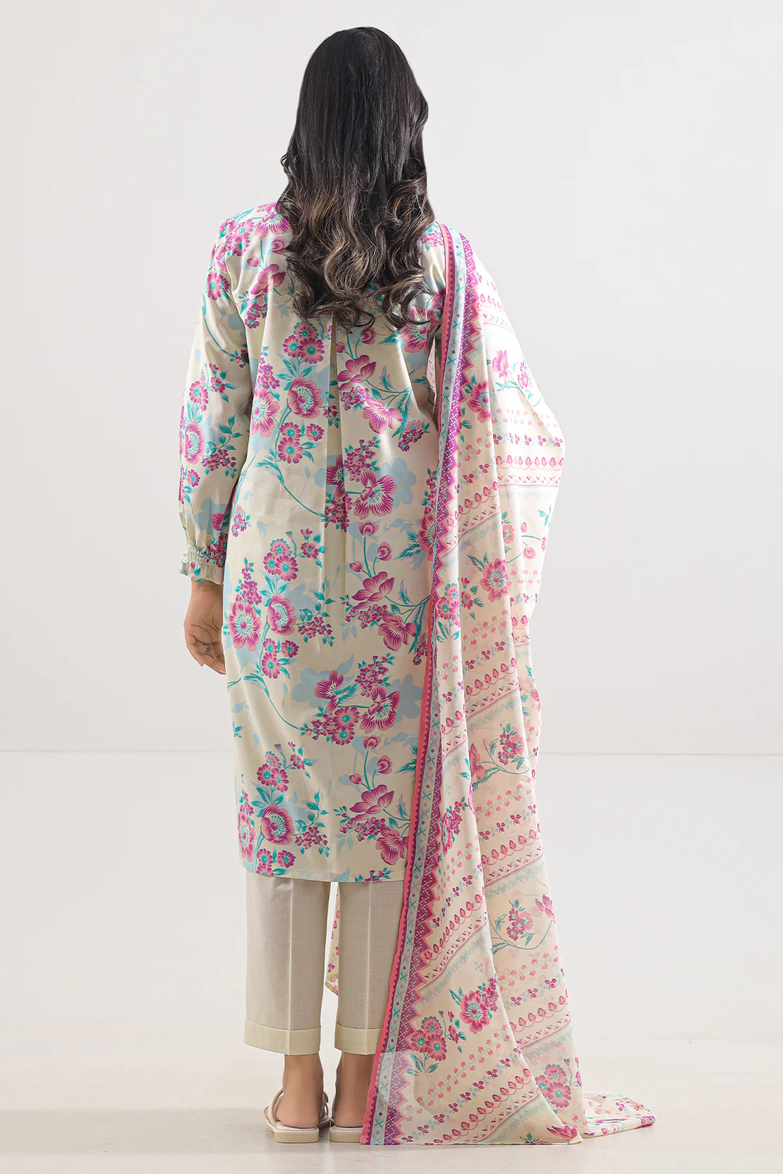 Unstitched Printed Lawn 3 Piece - Image 6