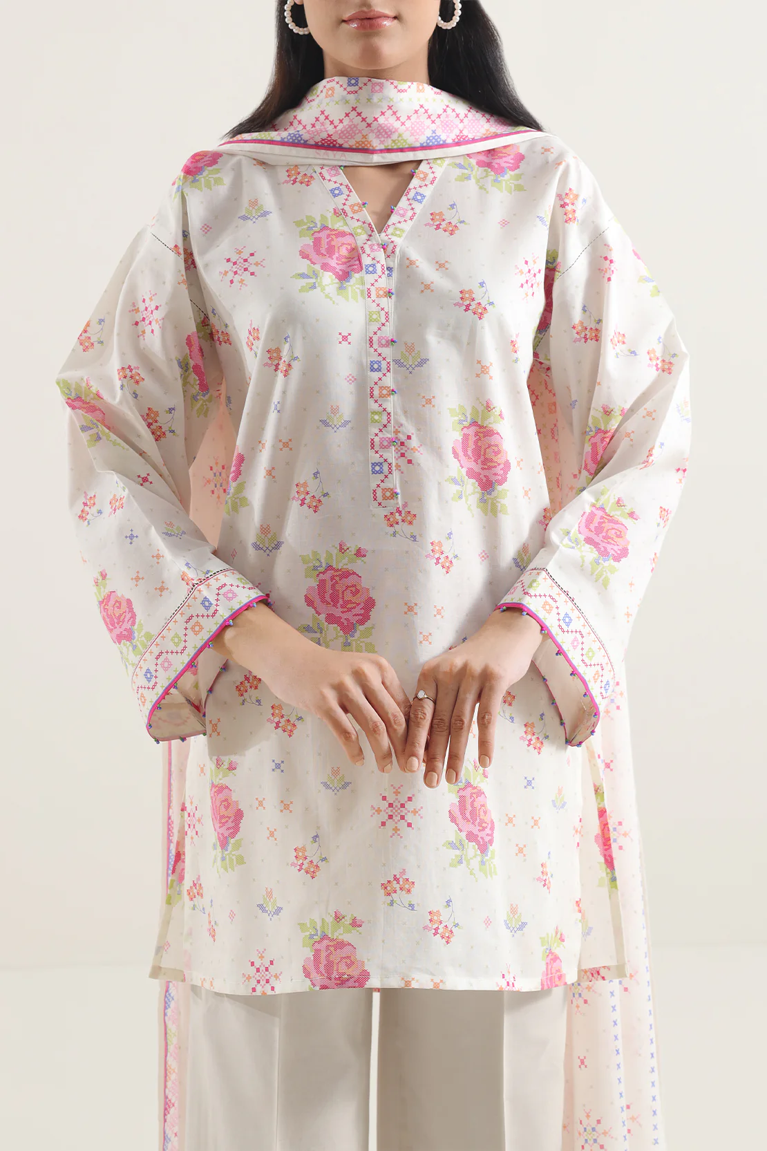 Unstitched Printed Lawn 3 Piece - Image 2