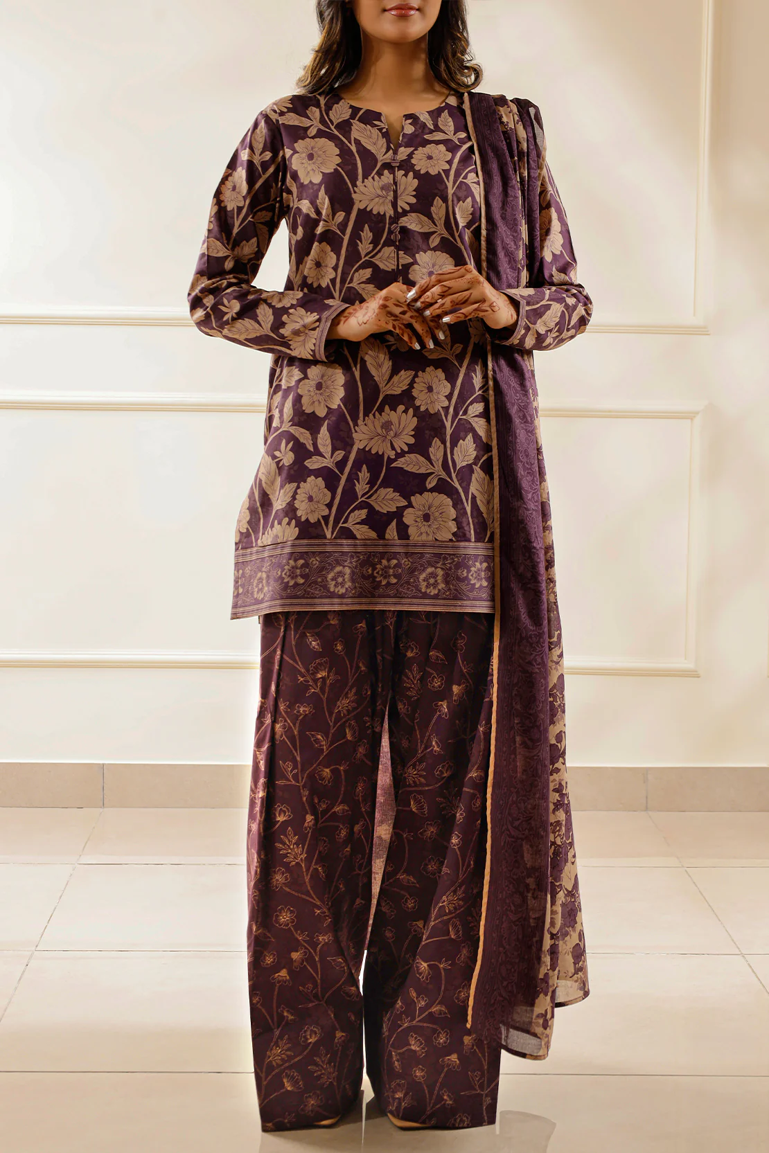 Unstitched Printed Lawn 3 Piece - Image 3