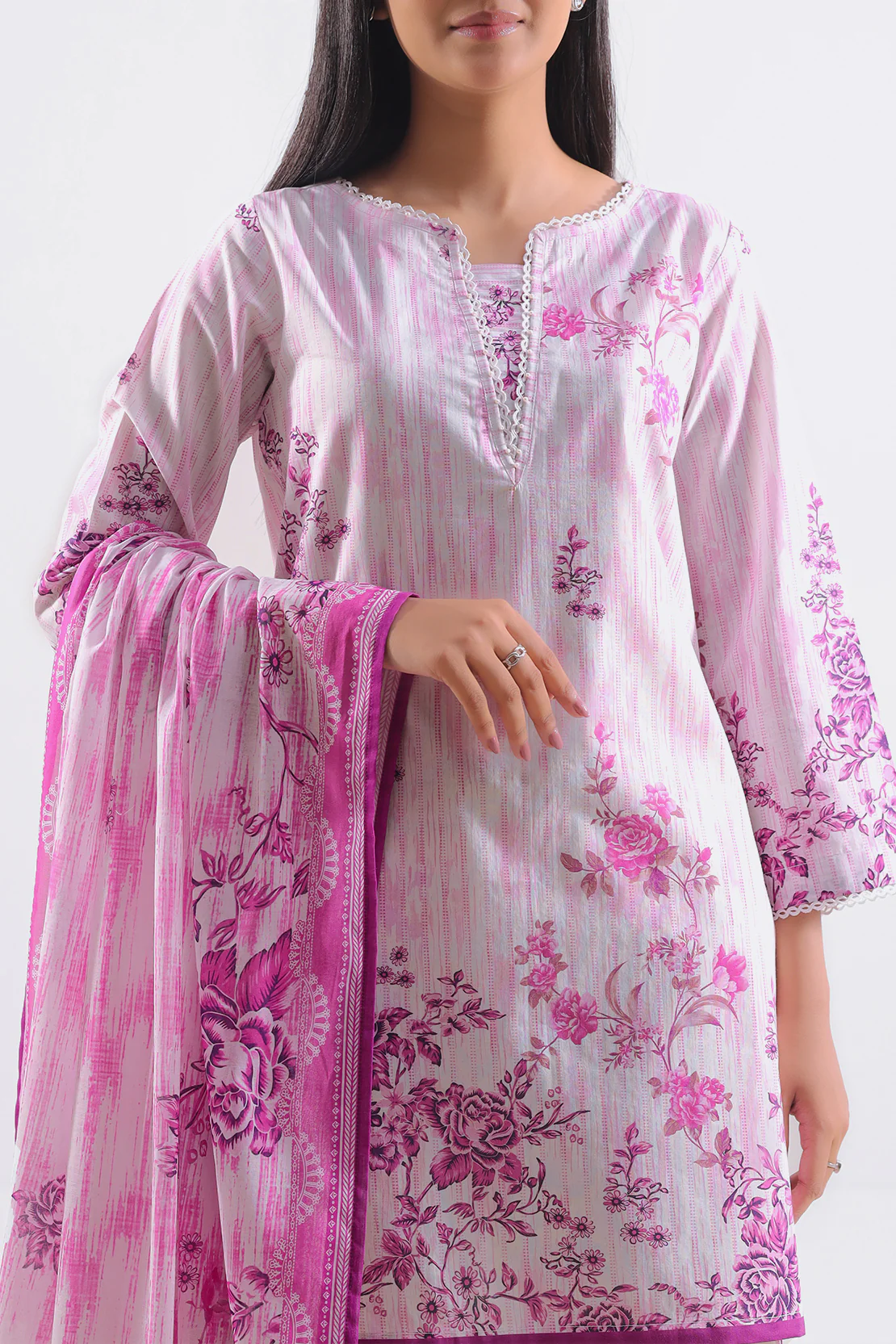 Unstitched Printed Lawn 3 Piece - Image 2