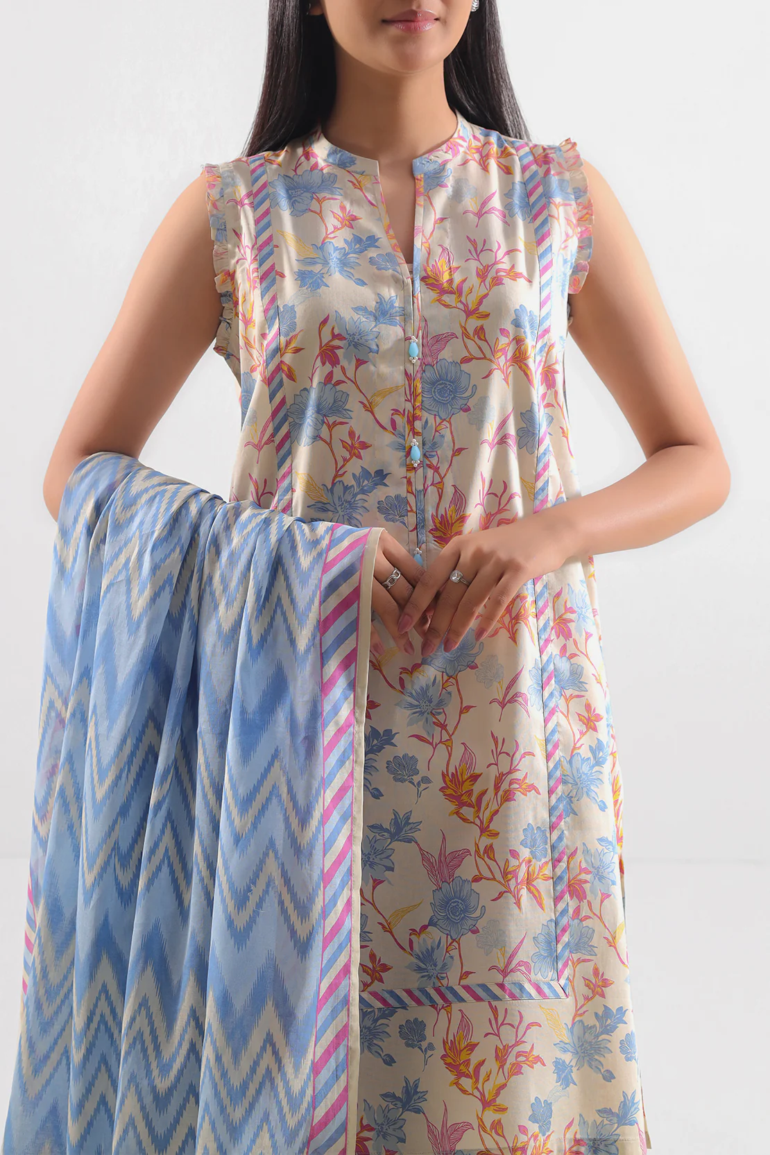 Unstitched Printed Lawn 3 Piece - Image 2