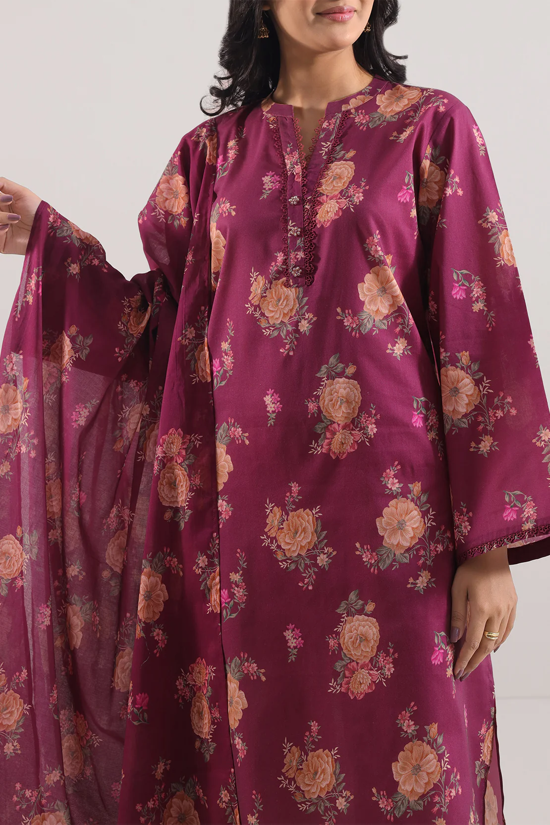 Unstitched Printed Lawn 3 Piece - Image 2