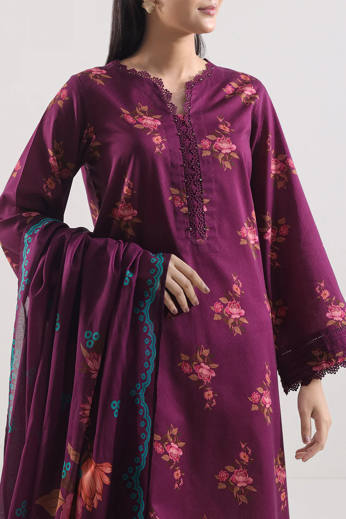 Unstitched Printed Lawn 3 Piece - Image 3