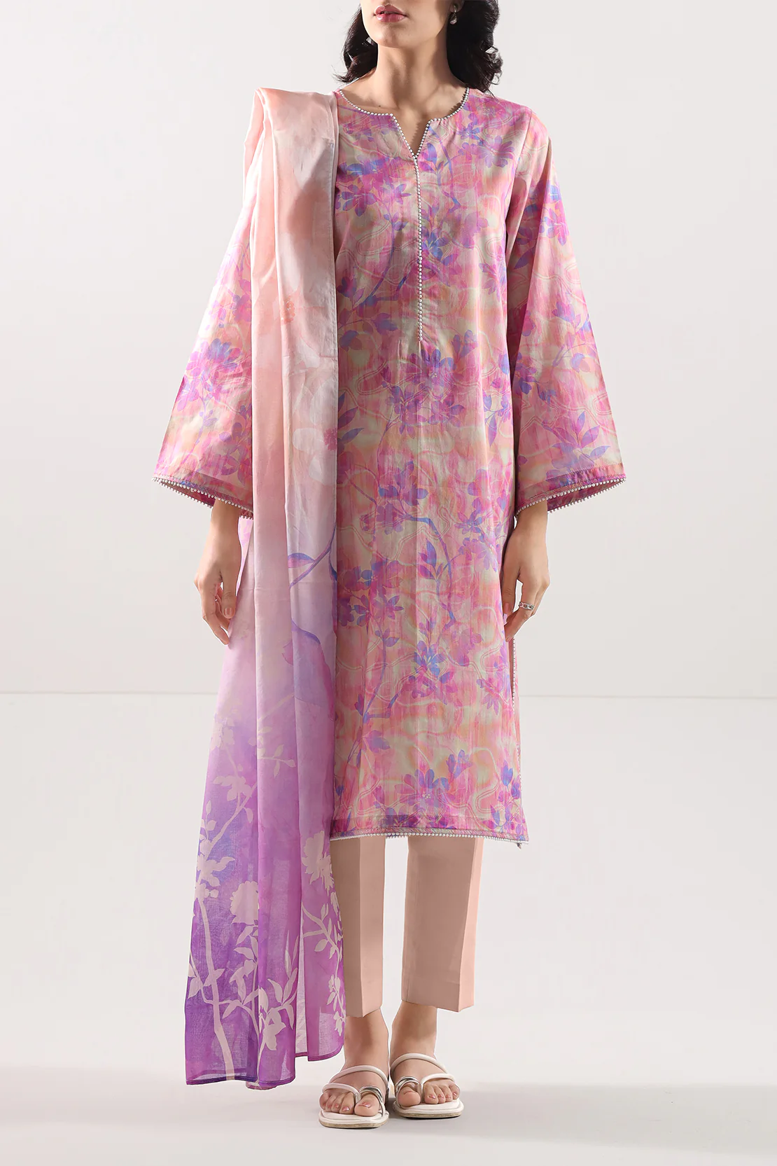 Unstitched Printed Lawn 3 Piece - Image 2