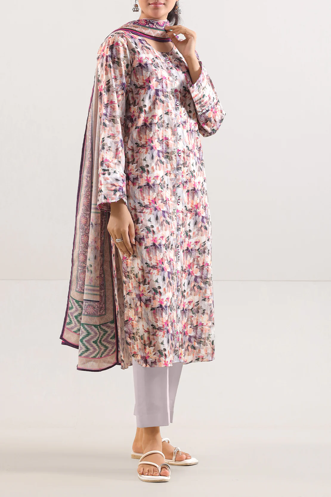 Unstitched Printed Lawn 3 Piece - Image 3