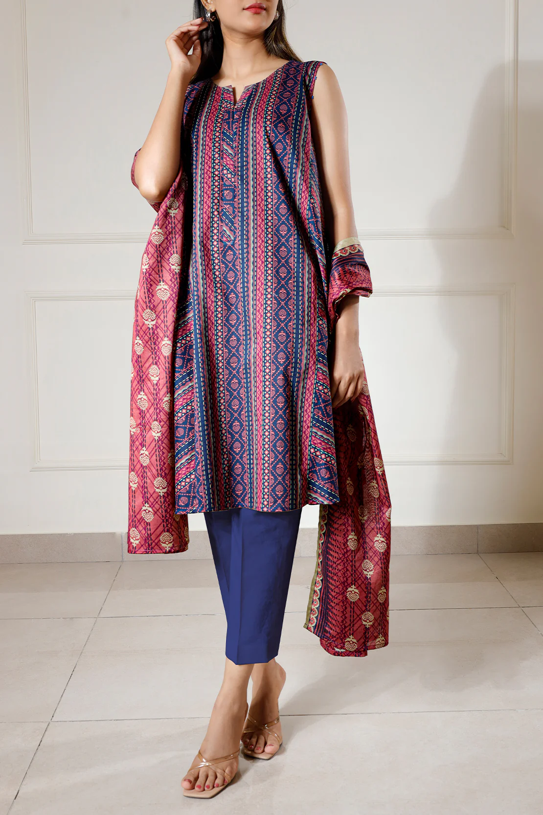 Unstitched Printed Lawn 3 Piece