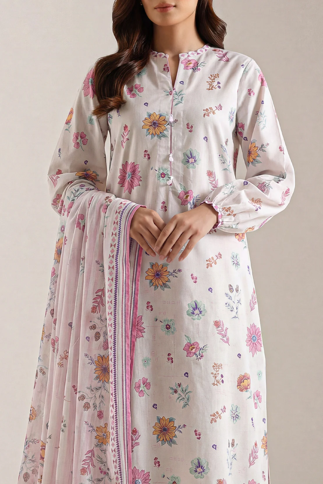 Unstitched Printed Lawn 3 Piece - Image 2