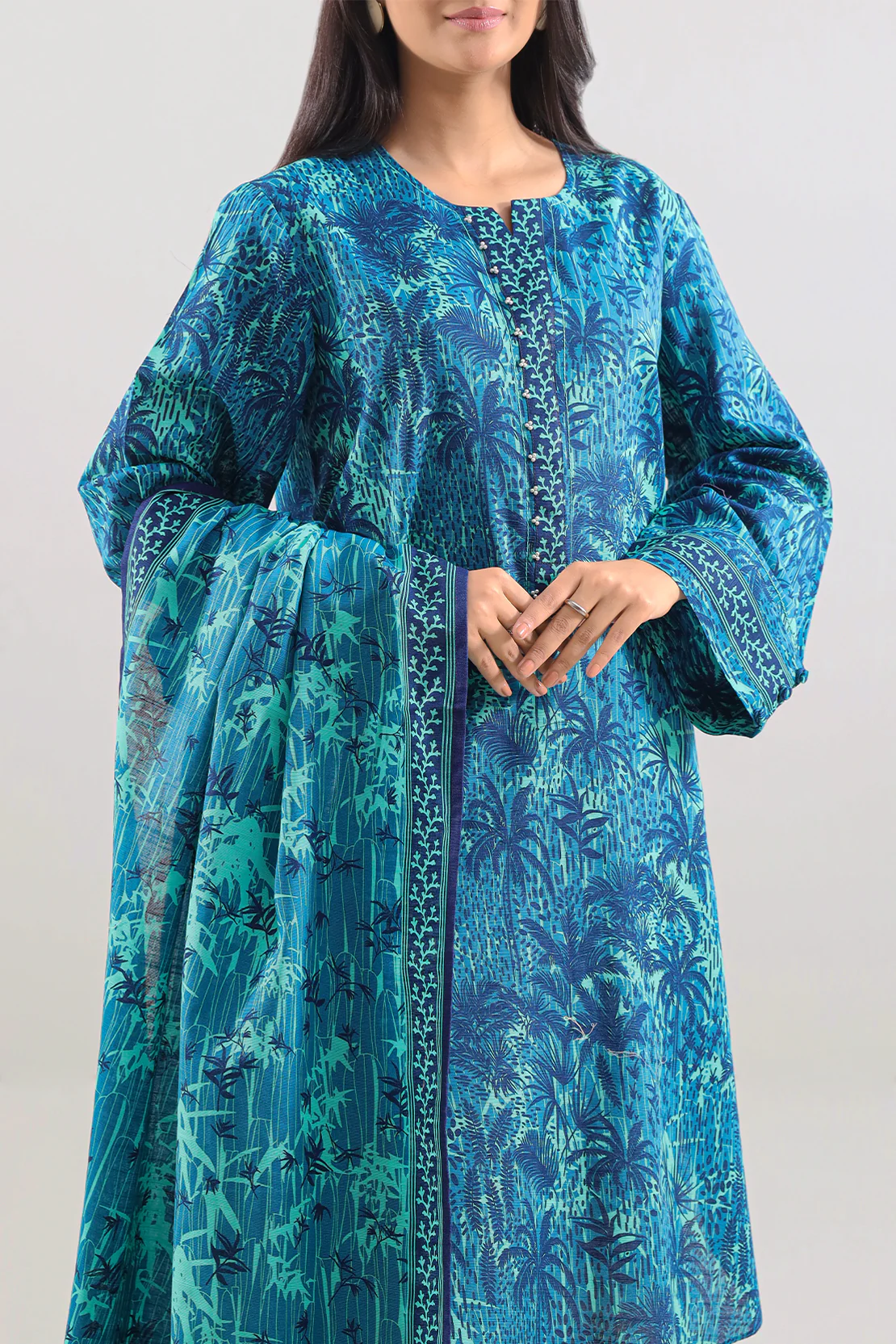 Unstitched Printed Lawn 3 Piece - Image 3