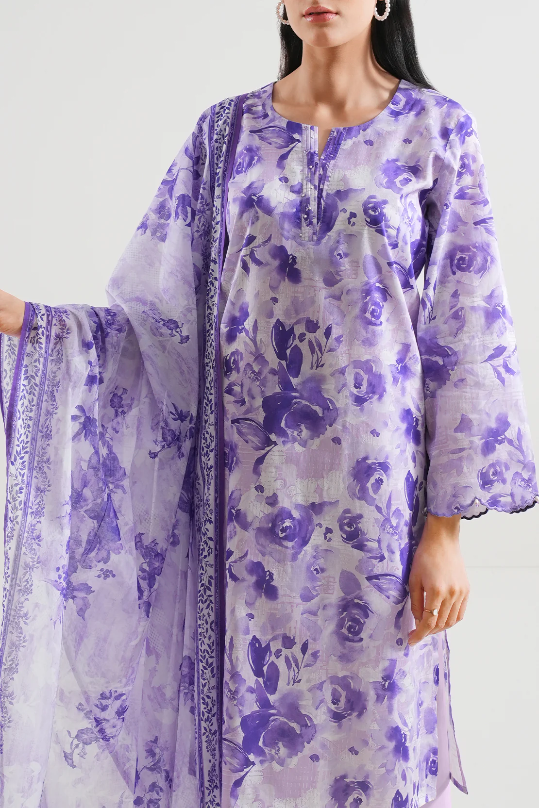 Unstitched Printed Lawn 3 Piece - Image 2