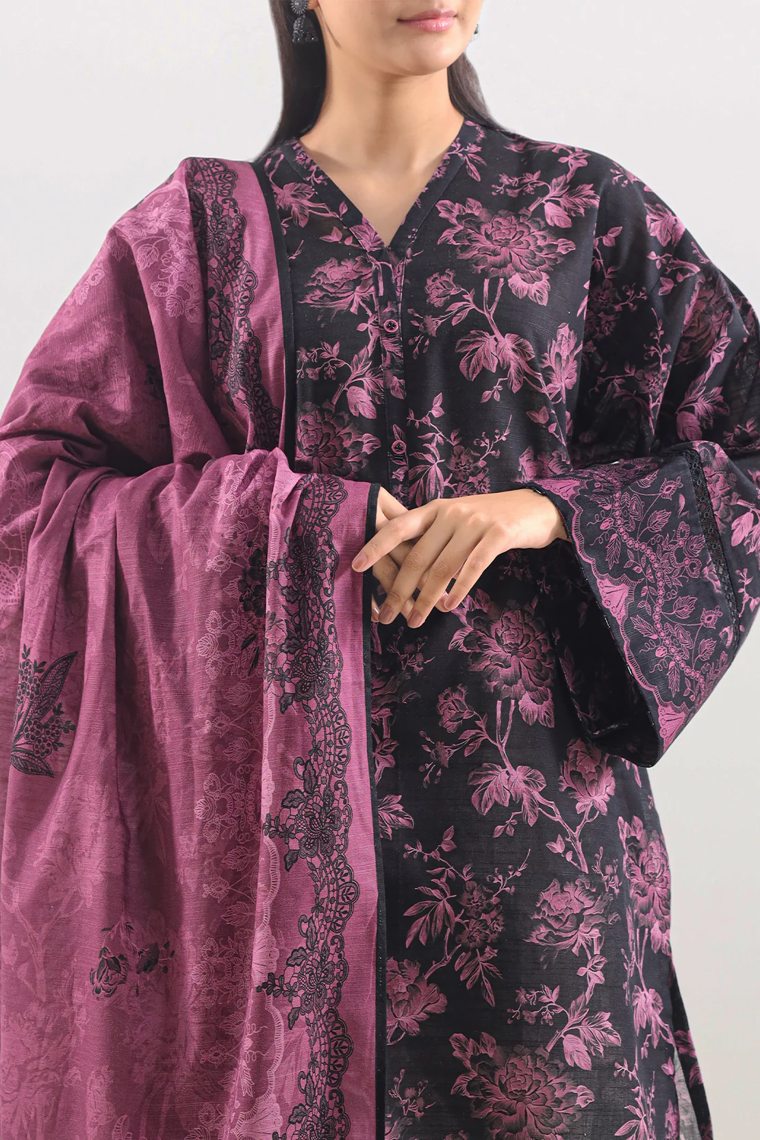 Unstitched Printed Lawn 3 Piece - Image 3