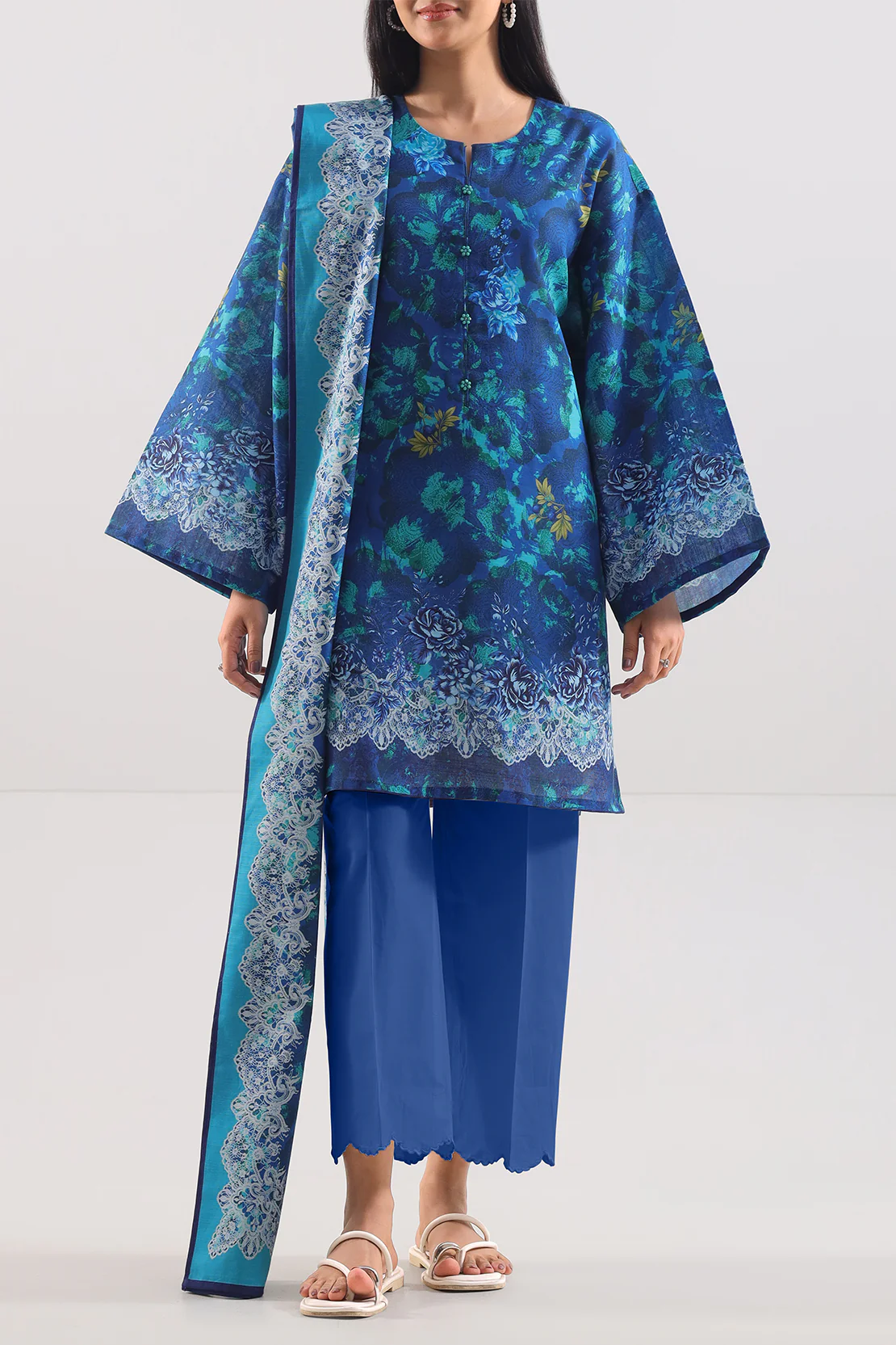 Unstitched Printed Lawn 3 Piece - Image 2