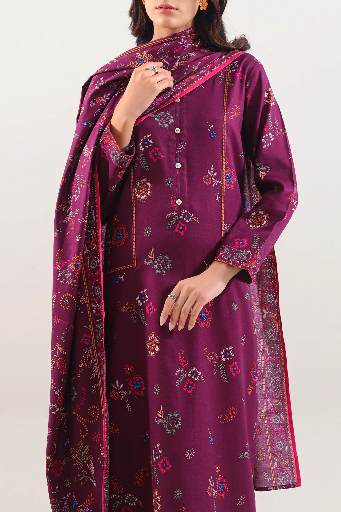 Unstitched Printed Lawn 3 Piece - Image 3