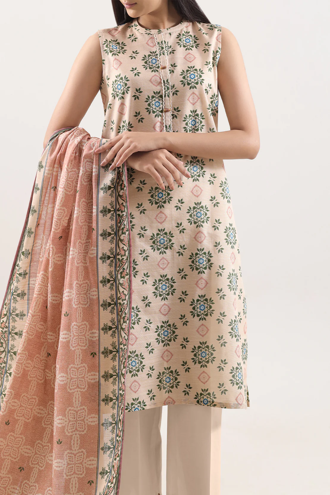 Unstitched Printed Lawn 3 Piece - Image 3