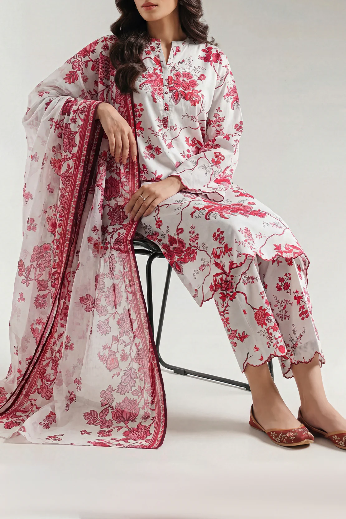 Unstitched Printed Lawn 3 Piece