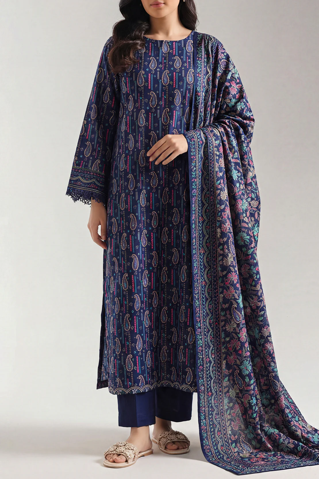 Unstitched Printed Lawn 3 Piece - Image 2