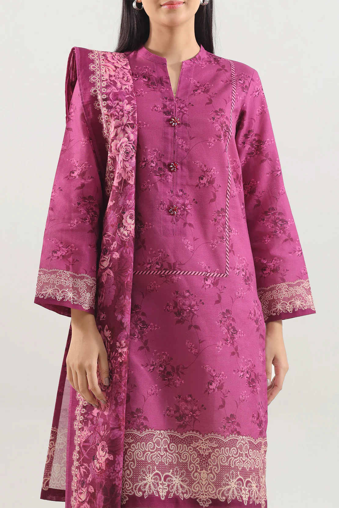 Unstitched Printed Lawn 3 Piece - Image 3