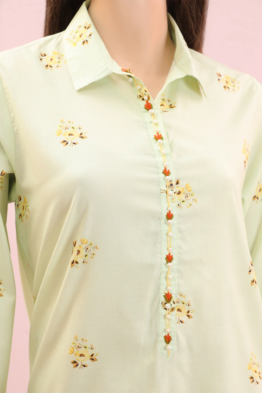 Unstitched Printed Lawn Shirt - Image 2