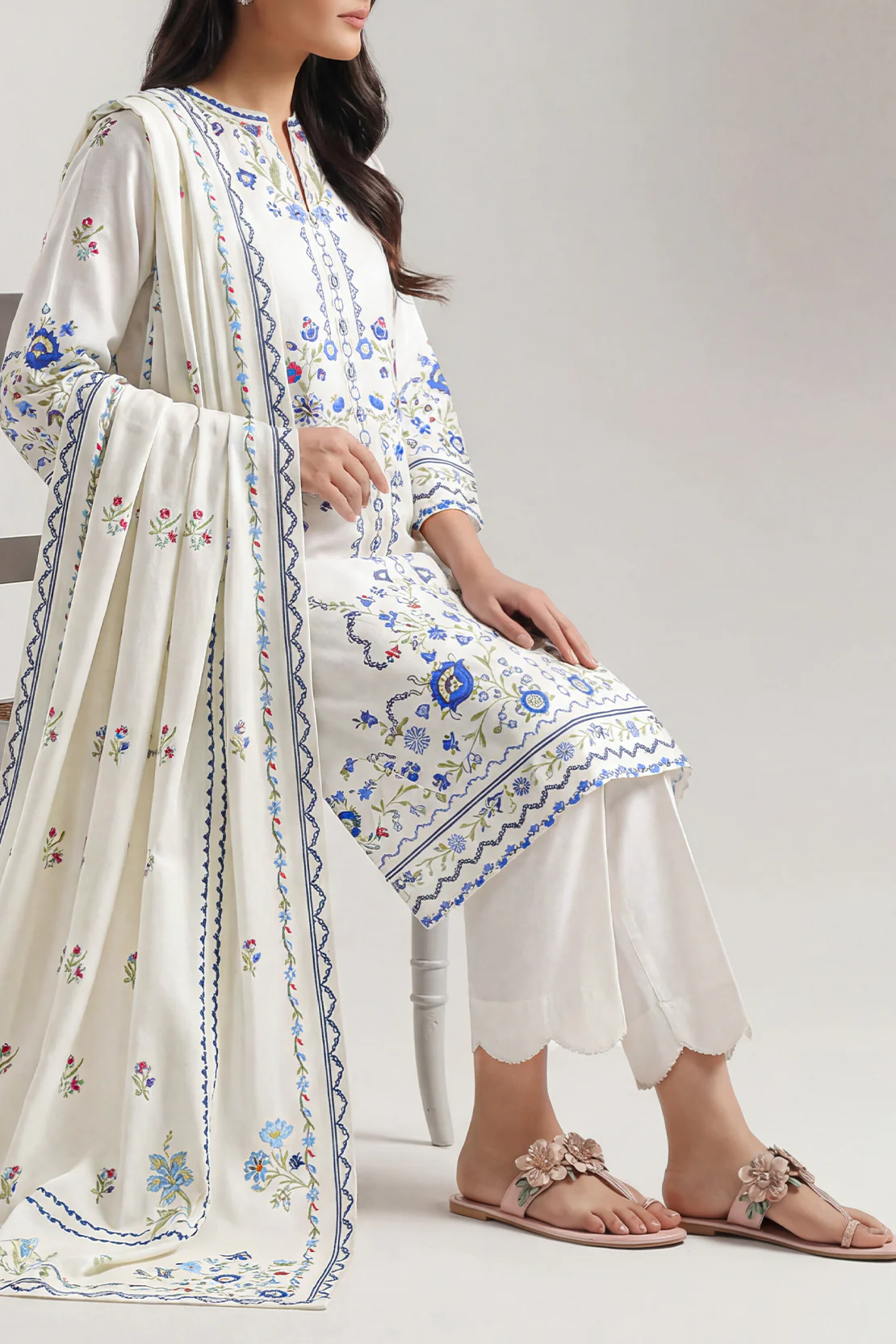 Unstitched Printed Linen 3 Piece - Image 2