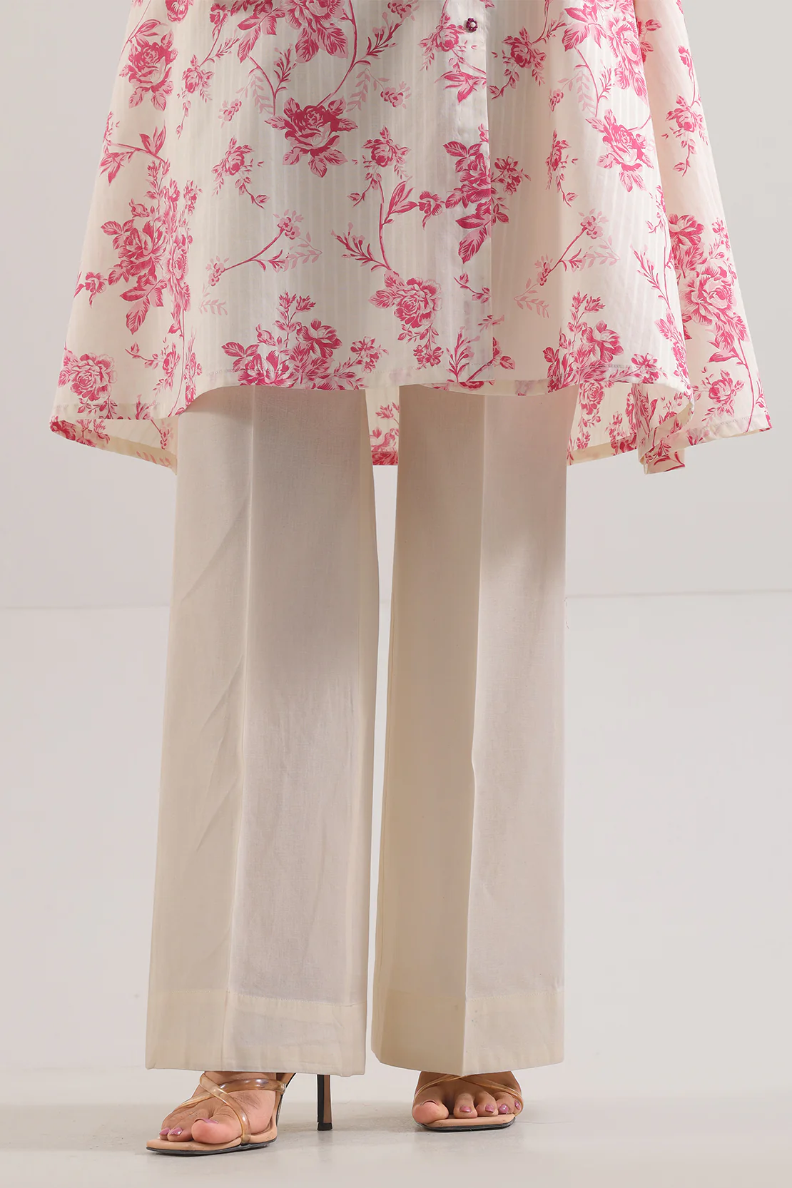 Unstitched Printed Self Strip Lawn 2 Piece (Shirt/Trouser) - Image 5
