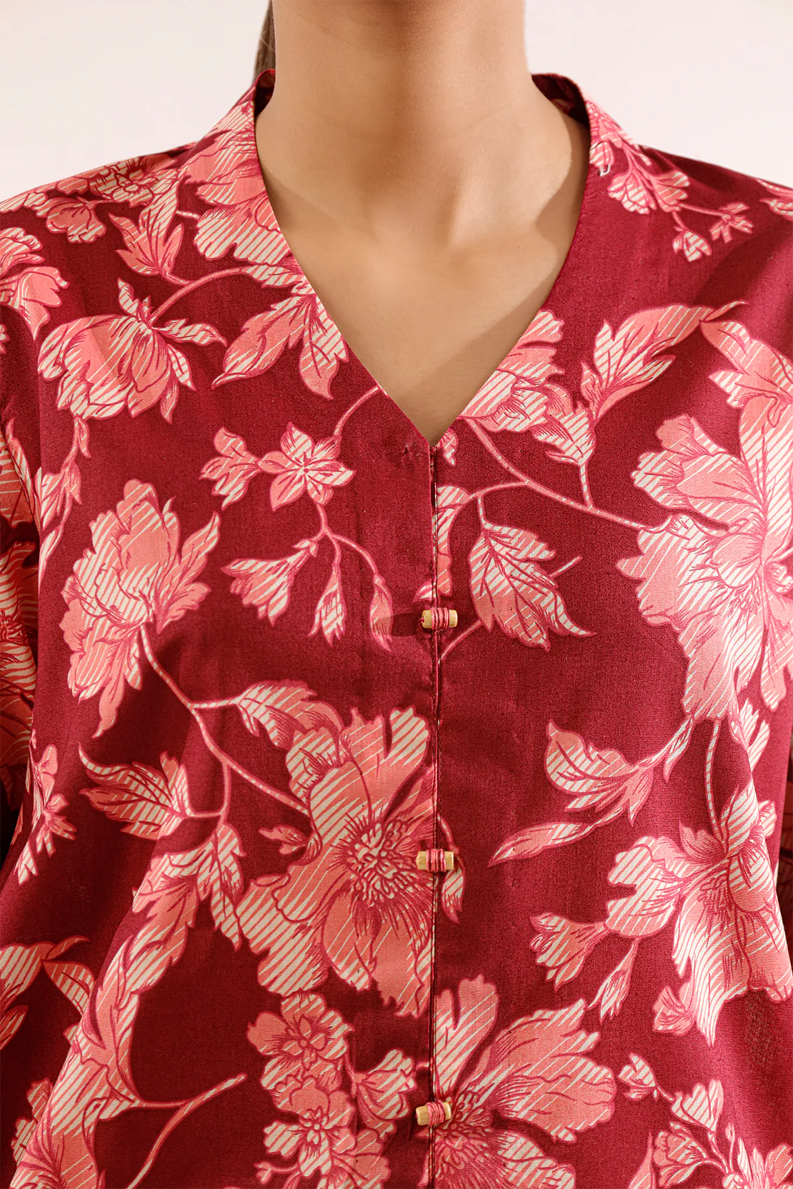 Unstitched Printed Self Strip Lawn 2 Piece (Shirt/Trouser) - Image 6