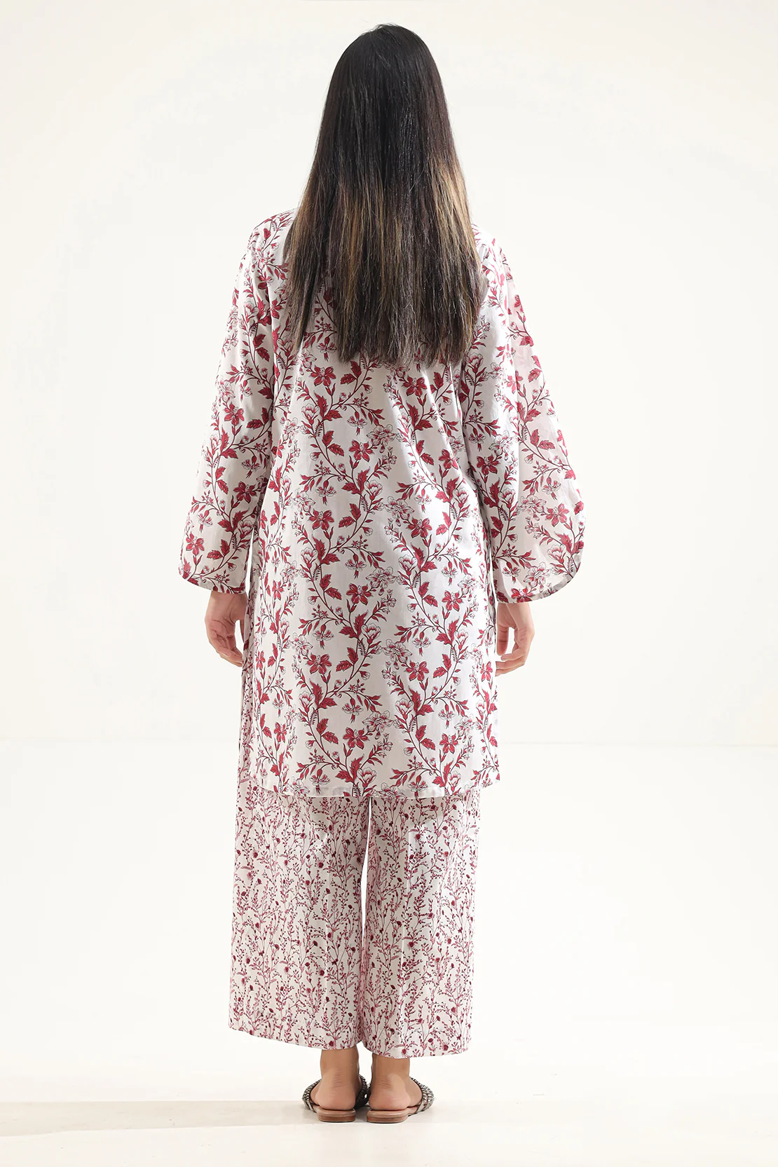 Unstitched Printed Self Strip Lawn 2 Piece (Shirt/Trouser) - Image 4