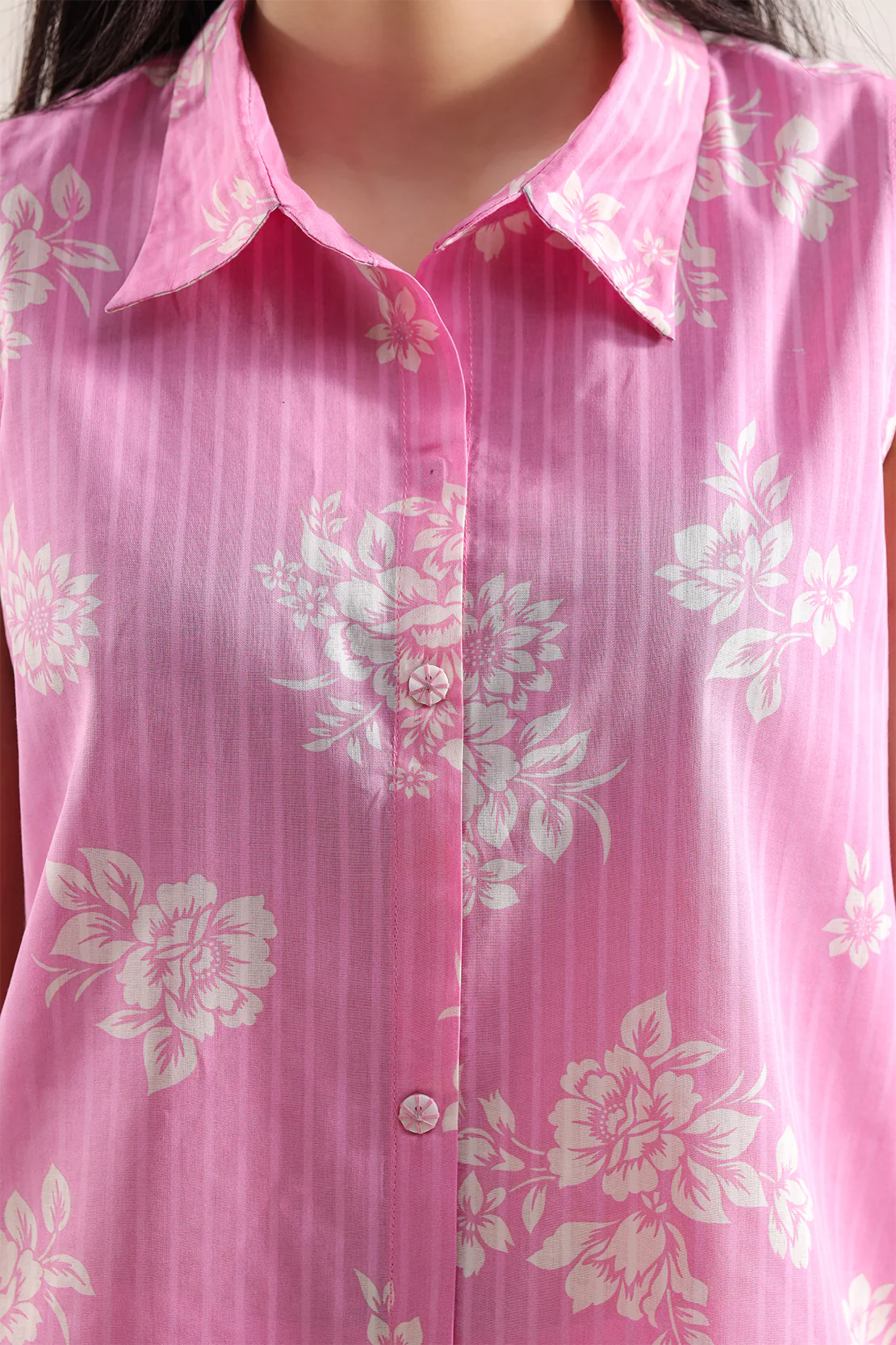 Unstitched Printed Self Strip Lawn 2 Piece (Shirt/Trouser) - Image 4