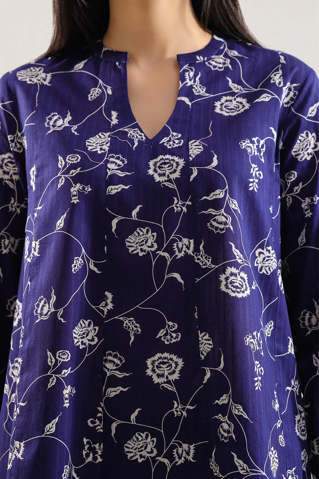 Unstitched Printed Self Stripe Lawn 2 Piece (Shirt/Trouser) - Image 3