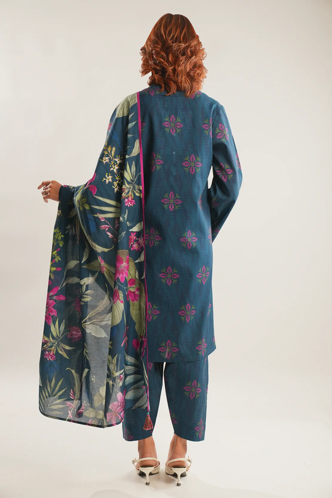 Unstitched Printed Soft Touch Cotton 2 Piece (Shirt/Trouser) - Image 5