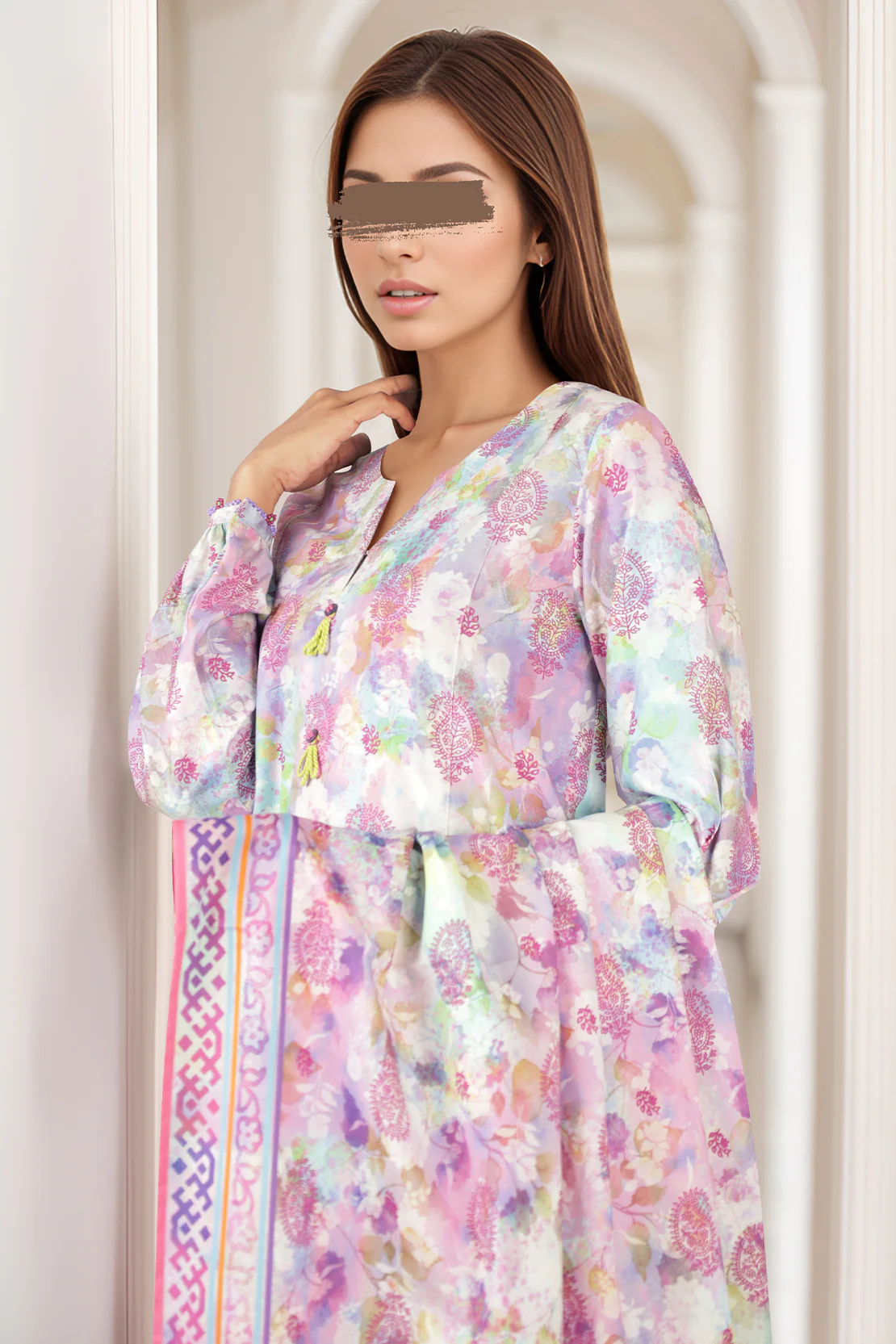 Unstitched Printed Soft Touch Cotton 3 Piece - Image 3