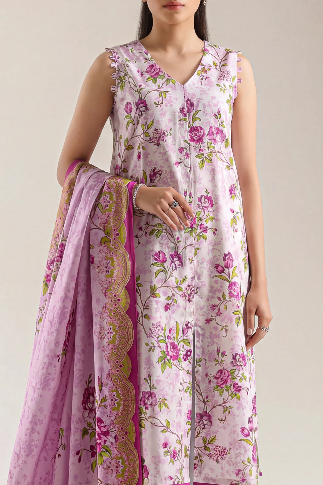 Unstitched Printed Warm Cotton 3 Piece - Image 2