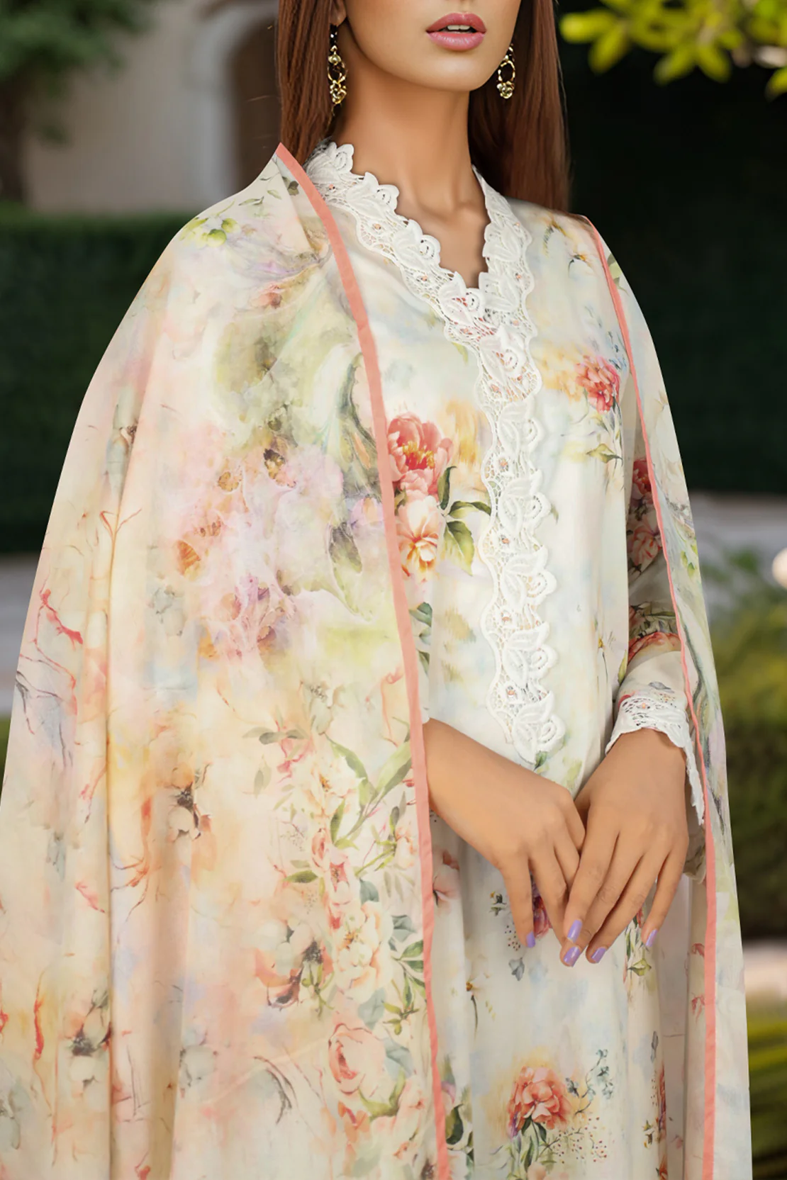 Unstitched Self Jacquard Shirt - Image 3