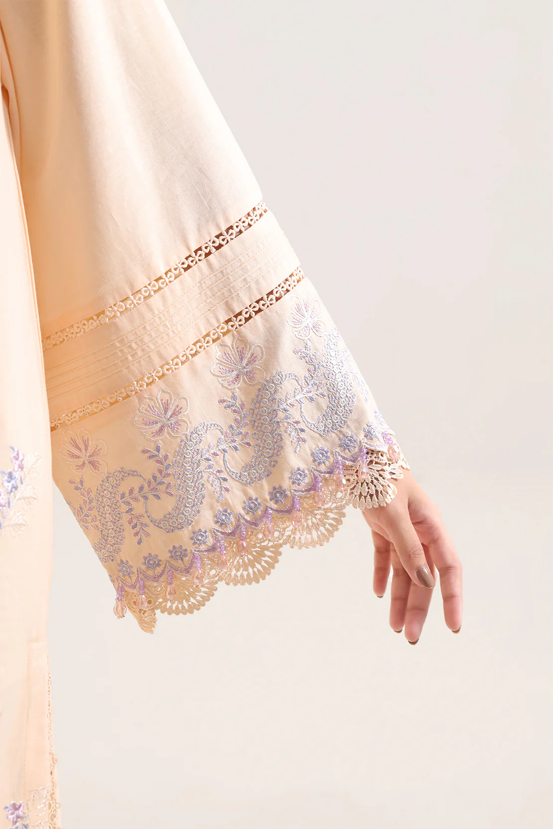 Unstitched Solid Embroidered Cambric 3 Piece - Image 5