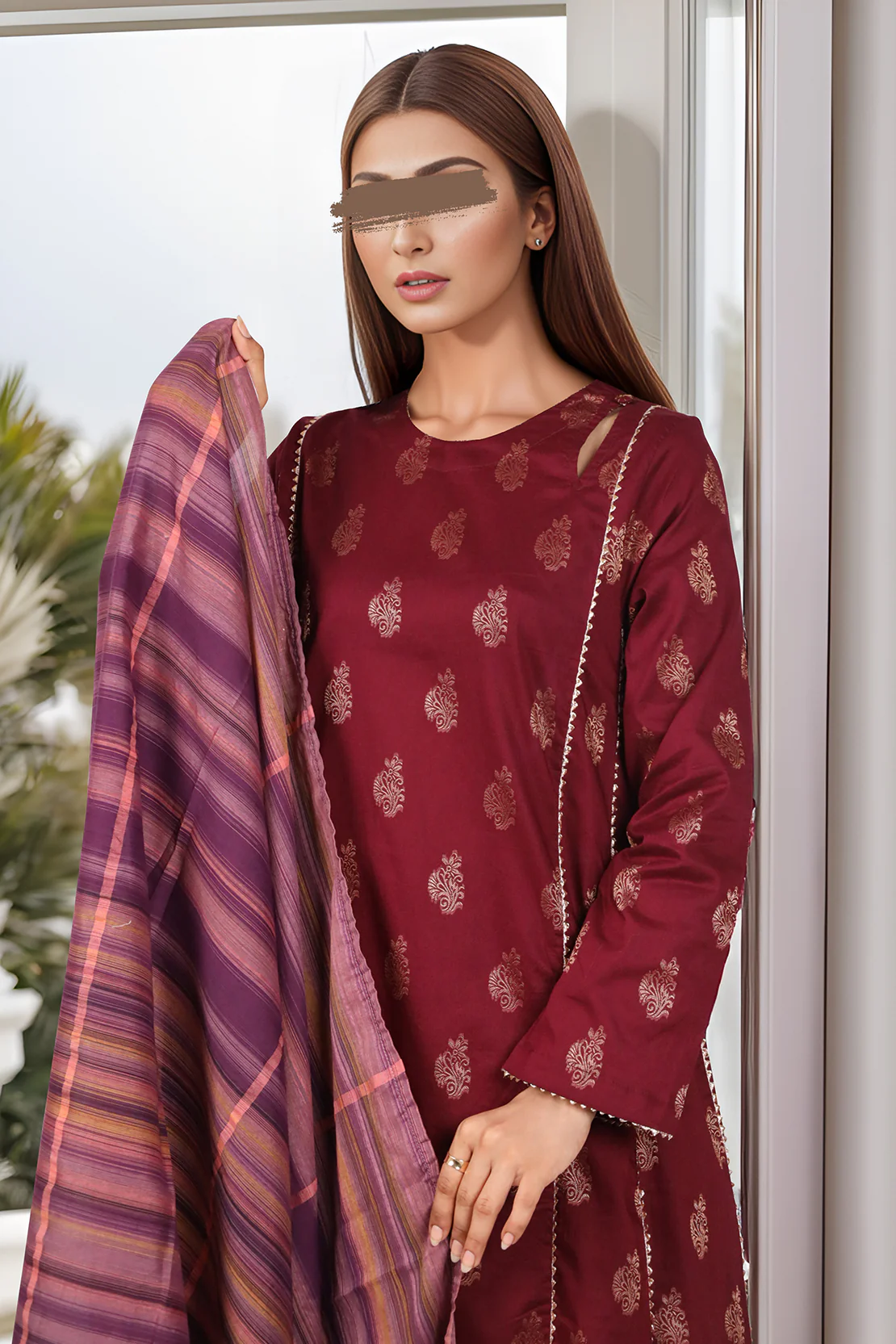 Zari Strip Dupatta - Image 3