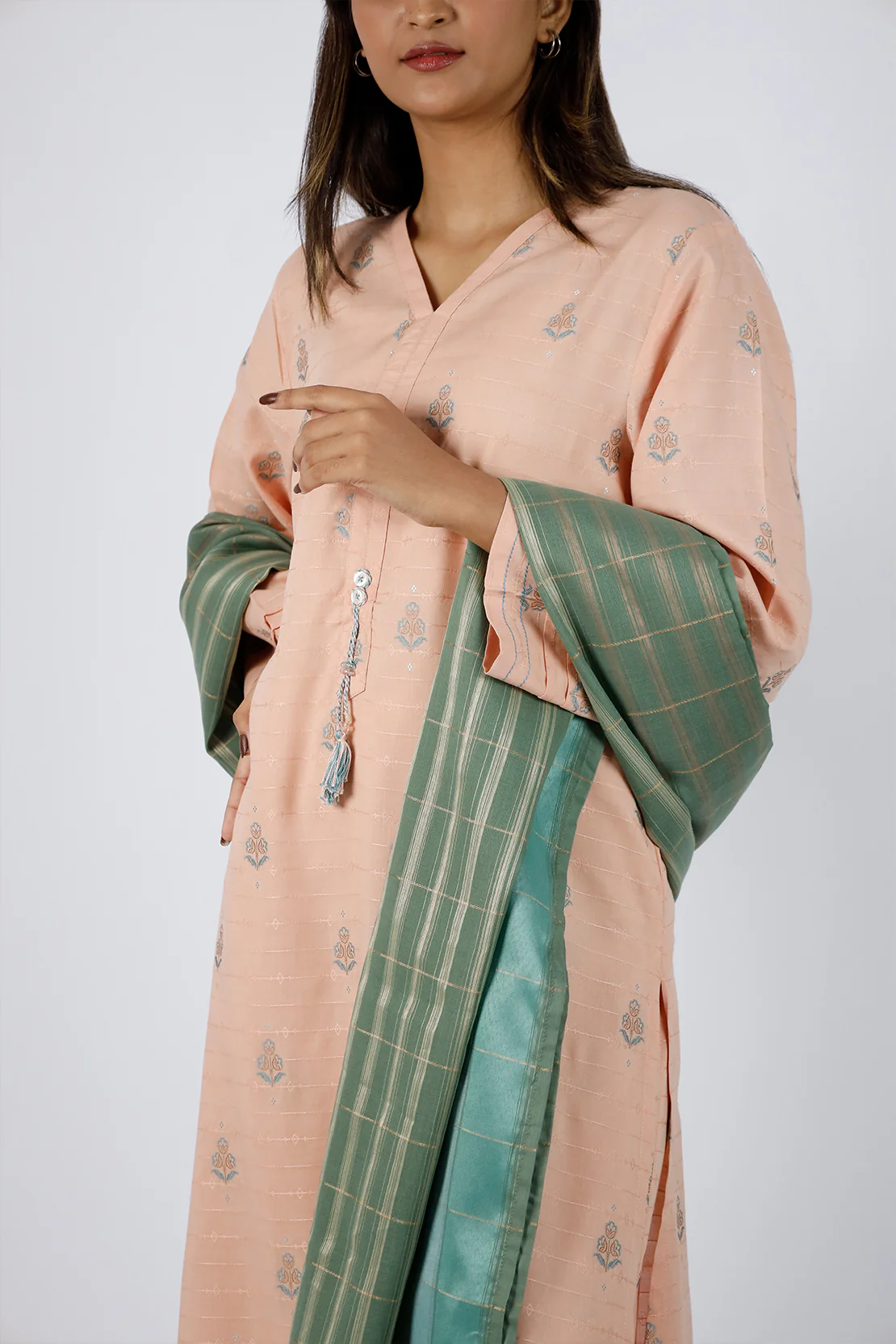 Zari Strip Dupatta - Image 2